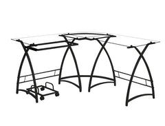 Dazenus Glass Computer Desk - Ornate Home