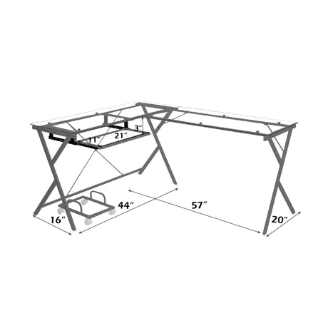Dazenus Silver Computer Desk - Ornate Home