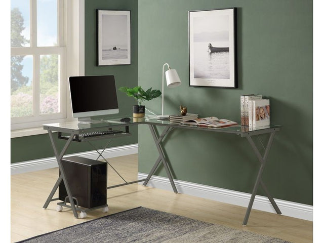 Dazenus Silver Computer Desk - Ornate Home