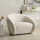 DeSoto Cream Swivel Chair - Ornate Home