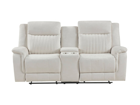 Dean Beige Double Reclining Loveseat - Ornate Home