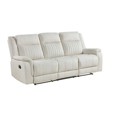 Dean Beige Double Reclining Sofa - Ornate Home
