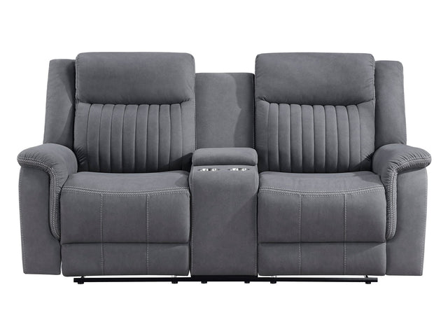 Dean Gray Double Reclining Loveseat - Ornate Home