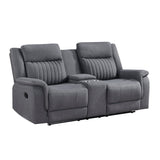 Dean Gray Double Reclining Loveseat - Ornate Home
