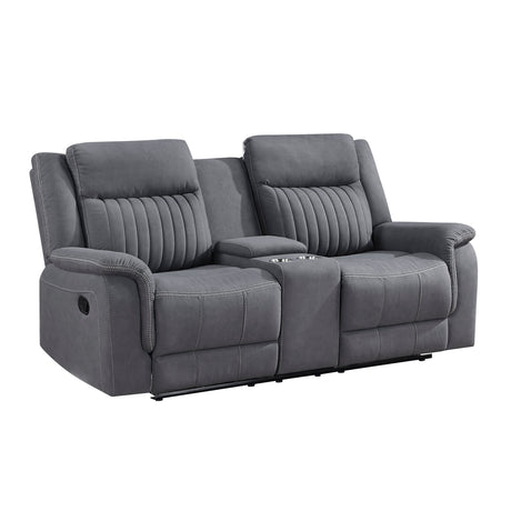 Dean Gray Double Reclining Loveseat - Ornate Home