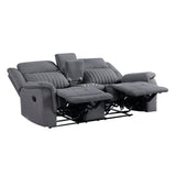 Dean Gray Double Reclining Loveseat - Ornate Home