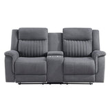Dean Gray Double Reclining Loveseat - Ornate Home