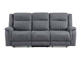 Dean Gray Double Reclining Sofa - Ornate Home