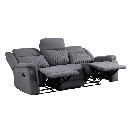 Dean Gray Double Reclining Sofa - Ornate Home