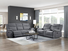 Dean Gray Double Reclining Sofa - Ornate Home