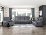Dean Gray Double Reclining Sofa - Ornate Home