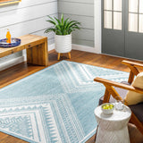 Deana Blue Outdoor Area Rug - Clearance - Ornate Home