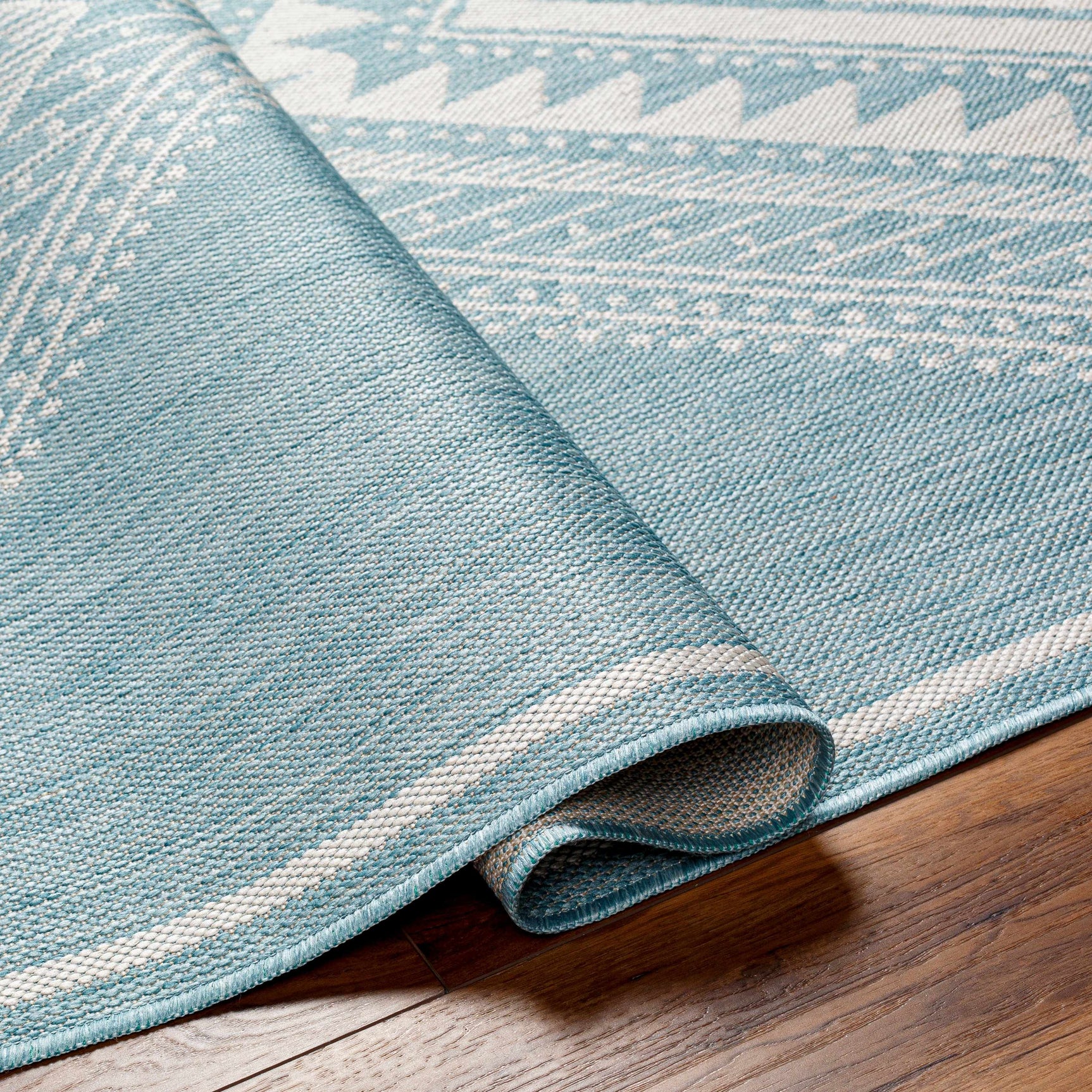 Deana Blue Outdoor Area Rug - Clearance - Ornate Home