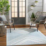Deana Blue Outdoor Area Rug - Clearance - Ornate Home