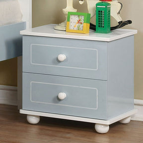 Deana Blue/White Nightstand - Ornate Home