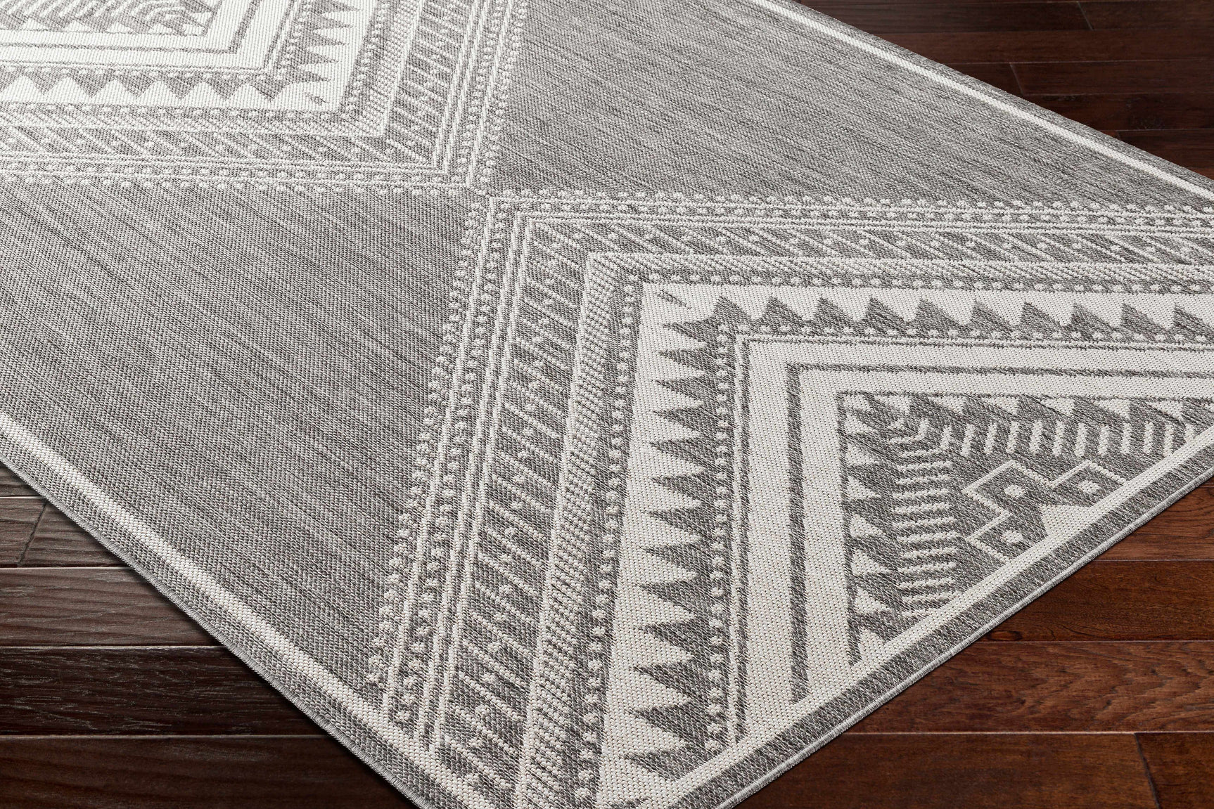 Deana Gray Outdoor Area Rug - Clearance - Ornate Home