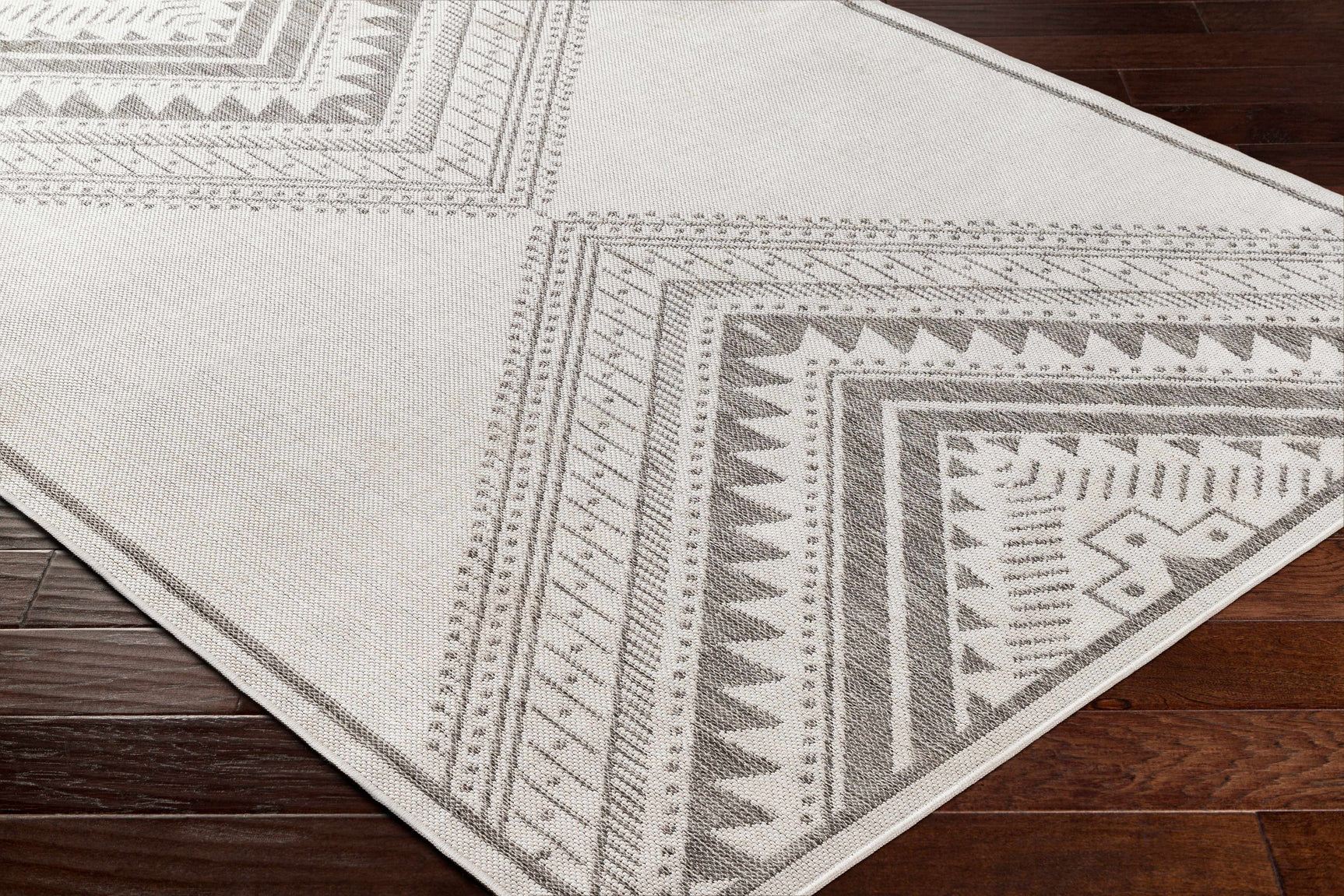 Deana Light Gray Outdoor Area Rug - Clearance - Ornate Home