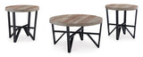 Deanlee Grayish Brown/Black Occasional Table Set (Set of 3) (Online Special Price) - Ornate Home