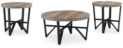 Deanlee Grayish Brown/Black Occasional Table Set (Set of 3) - Ornate Home