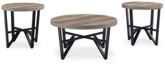Deanlee Grayish Brown/Black Occasional Table Set (Set of 3) - Ornate Home