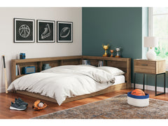 Deanlow Honey Full Bookcase Storage Youth Bed - Ornate Home