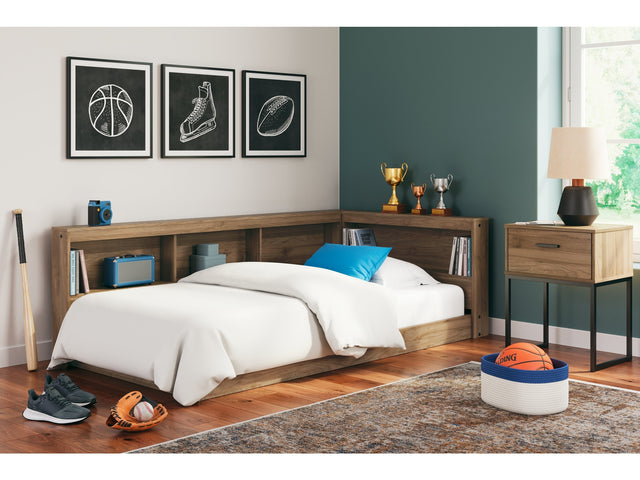 Deanlow Honey Twin Bookcase Storage Bed (Online Special Price) - Ornate Home