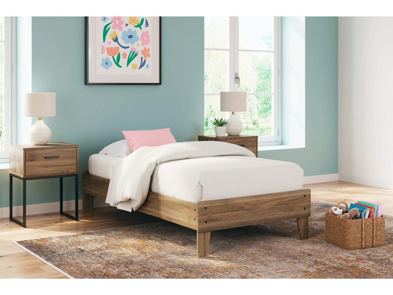 Deanlow Honey Twin Platform Bed - Ornate Home
