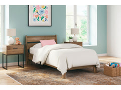 Deanlow Honey Twin Platform Panel Youth Bed - Ornate Home