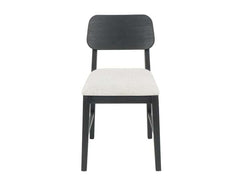Deaven Black Upholstered Dining Chair Oak (Set of 2) - Ornate Home