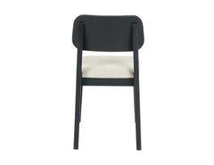 Deaven Black Upholstered Dining Chair Oak (Set of 2) - Ornate Home