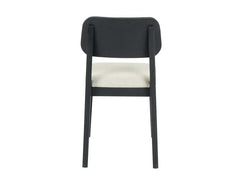 Deaven Black Upholstered Dining Chair Oak (Set of 2) - Ornate Home