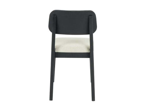 Deaven Black Upholstered Dining Chair Oak  (Set of 2) - Ornate Home