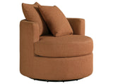 Debbie Burnt Orange Swivel Accent Chair - Ornate Home