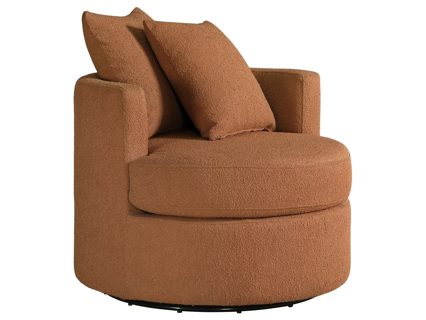 Debbie Burnt Orange Swivel Accent Chair - Ornate Home