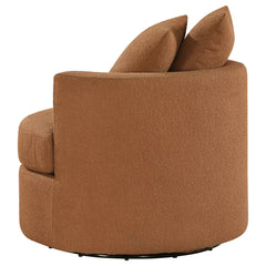 Debbie Burnt Orange Swivel Accent Chair - Ornate Home