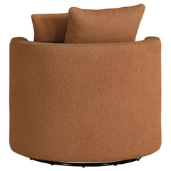 Debbie Burnt Orange Swivel Accent Chair - Ornate Home