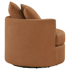 Debbie Burnt Orange Swivel Accent Chair - Ornate Home