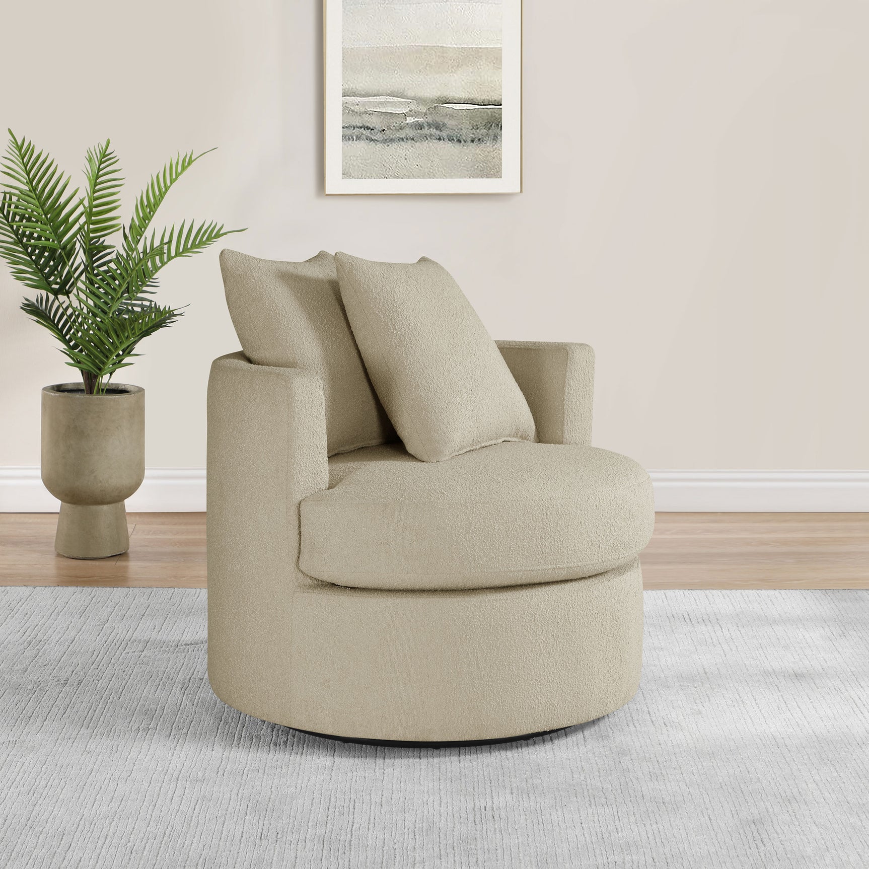 Debbie Camel Swivel Accent Chair - Ornate Home