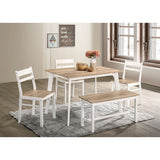 Debbie Natural/White 5 Pc. Dining Table Set - Ornate Home