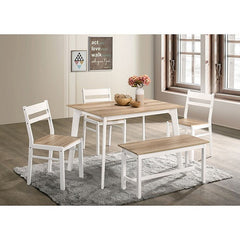 Debbie Natural/White 5 Pc. Dining Table Set - Ornate Home