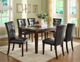 Decatur Dark Cherry & Black Marble Top Dining Table - Ornate Home