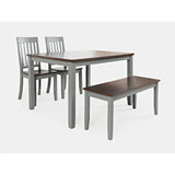 Decatur Lane Grey/Autumn Brown Dining Table, (2) Chairs, Bench - Ornate Home