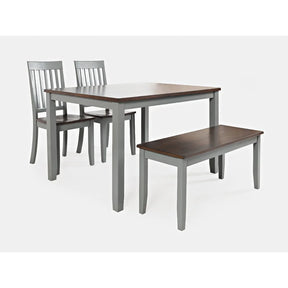 Decatur Lane Grey/Autumn Brown Dining Table, (2) Chairs, Bench - Ornate Home