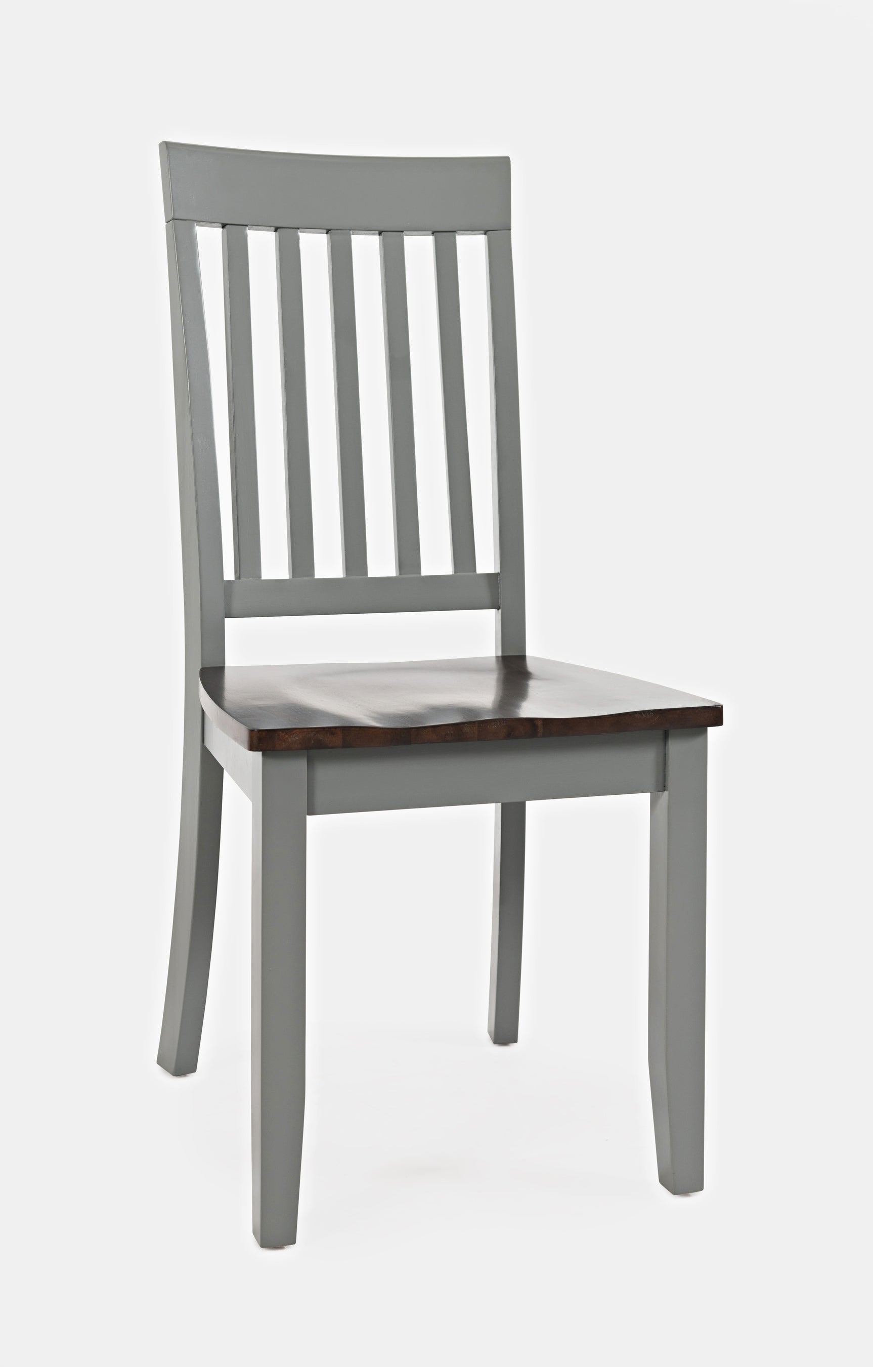 Decatur Lane Grey/Autumn Brown Slatback Chair (Set of 2) - Ornate Home