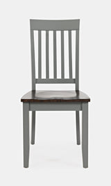 Decatur Lane Grey/Autumn Brown Slatback Chair (Set of 2) - Ornate Home