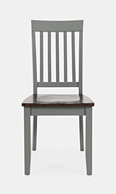 Decatur Lane Grey/Autumn Brown Slatback Chair (Set of 2) - Ornate Home