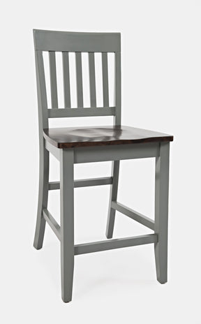 Decatur Lane Grey/Autumn Brown Stool (Set of 2) - Ornate Home