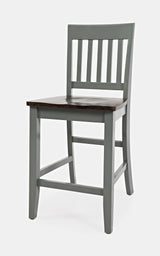 Decatur Lane Grey/Autumn Brown Stool (Set of 2) - Ornate Home
