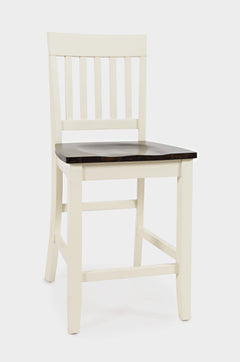 Decatur Lane White/Autumn Brown Counter Height Dining Table w/ 4 Stools, Bench - Ornate Home