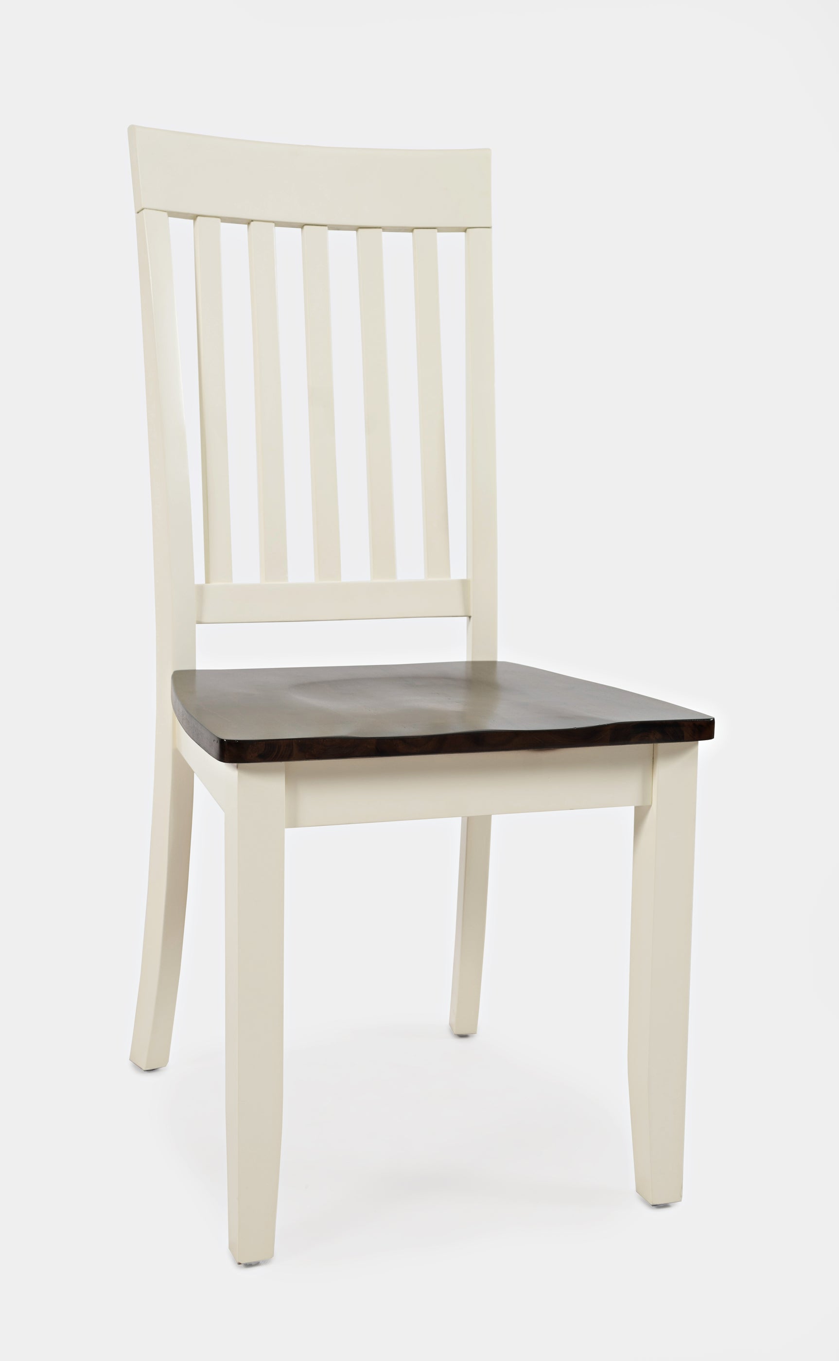 Decatur Lane White/Autumn Brown Slatback Chair (Set of 2) - Ornate Home